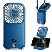 Upgraded 5-in-1 Portable Handheld Fan, Necklace Fan, Mini Desk Fan, Foldable ...