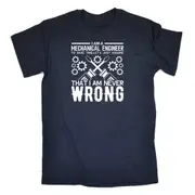 Mechanical Engineer Assume Never Wrong - Mens Funny T-Shirt Tshirts