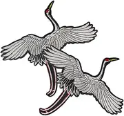 WEKAMOS 2Pcs Red Crowned Crane Embroidery Patches Unique Appliques for Clothing Jackets Crafts for Dress Jeans Handbags Creative Sewing Decoration