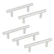 Kitchen Cupboard Cabinet Drawer Stainless Steel T Bar Pull Handle Knob 4" 5pcs