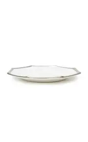 [Este Ceramiche for Moda Domus] Set-Of-Four Bamboo-Trimmed Ceramic Dinner Plates