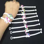 10PCS UNICORN PARTY DECORATION RUBBER BANGLE BRACELET UNICOR