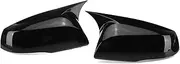Rear View Mirror Trim Cover for to&yo&ta RAV4 2019 2020 2021 20222 2023 Rear View Mirror Cover Glossy Black Car Side Wing Rearview Mirror Cover Cap (Color : Glossy Black)