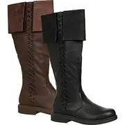 Medieval Renaissance Shoes Flat Jazz Boots Ren Faire Viking Crusader Men's Unisex Pirate Steampunk Halloween Carnival Masquerade Party / Evening LARP Ren Faire