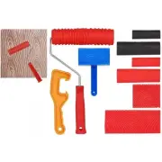 Artistic Wooden Texture Rubber Roller Efficient Paint Application Home Decor