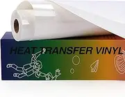 HTVRONT Rainbow White Glitter Heat Transfer Vinyl Roll - 10" x 10 FT Iron on Vinyl, White Glitter HTV Vinyl for Shirts - Easy to Cut & Weed