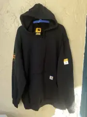 Carhartt Hoodie Sweatshirt with Barstool Sports Logo Size XL Black