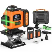 4D 16 Line Bright Green Laser Level, 360 Self Leveling Room Leveler DIY Tool,...