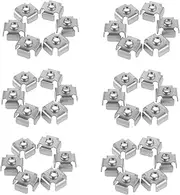 OSALADI 50pcs Square Tube Nut Square Tube Supplies Threaded Inserts Square Tube Accessories Nuts for Square Tubes Replacement Inserts Square Threaded Nuts Metal Silver