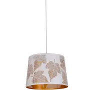 CLA Lighting Penshade Interior Slanted with Maple Leaf Pattern Laser Cut Pendant Light White