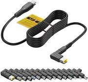 KFD PD USB-C to DC Plug Cable Charger 100W USB-C Power Adapter Power Cable 1.2M 15 in 1 Charging Cable for MacBook Pro 2020 2021, iPad Pro 2020, Pixel, Switch, LG, Mobile Phone Converter Type-C 20V 5A
