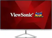 ViewSonic VX3276-MHD-3 32″ Full HD 1080p IPS Eye Care Monitor, 75Hz, HDR10, Frameless Design, Ultra Slim, Metallic Stand, Dual HDMI DisplayPort VGA, Dual Speakers