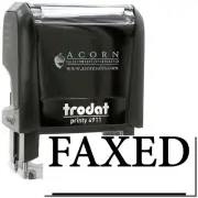 Self-Inking Times Faxed with Line Stamp Size 1/2" Tall x 1-1/2"Wide