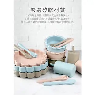 🐑預購商品🐑 PUKU藍色企鵝 蒔蘿鉑金矽膠餐具禮盒7件組(3款可選)