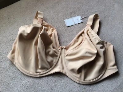 Elomi 44H (FF) Nude Smoothing Underwired Maternity Full Coverage Bra #3912 NWT