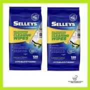 Selleys 120 Pack Complete Clean Multipurpose Disinfectant Wipes x 2