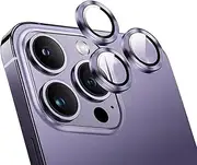 [4 Pack] T Tersely Camera Lens Screen Protector for iPhone 14 Pro/iPhone 14 Pro Max 2022, 9H Transparent Camera Tempered Glass Grade Protective Cover - Purple