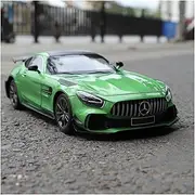 Scale Finished Model Car 1:18 Scale for Benz AMG GT GTR Alloy Car Model Simulation Diecast Vehicle Collector Decoration Die-cast Vehicle(Green)