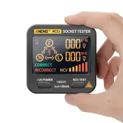 ANENG AC11 LED Screen Muti-function Socket Tester Phase Meter Phase Polarity Tester 0.1V~250V AC Voltage Measurement Zer