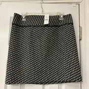 Ann Taylor LOFT Factory Womens Mini Skirt Size 6 Black Multicolor Tweed NWT