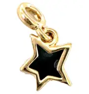 Pandora ME 14k Gold Plated Faceted Star Mini Dangle Charm 762299C01