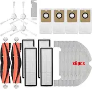 Main Side Brush Hepa Filter Mop Cloth Dust Bags Parts. Compatible for Xiaomi Dreame Compatible for Bot D10 Plus RLS3D Robot Vacuum Cleaner Accessories (Color : Set-n)