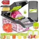 KEOUKE Vegetable Chopper 16 Pc Veggie Chopper Slicer Cutter Food Dicer with Cont