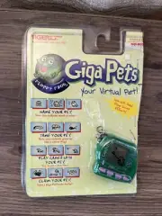 Giga Pets Floppy Frog Handheld Tiger Electronics Keychain Charm Video Game *READ