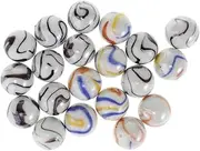 20pcs (25mm) Replacement Glass Marbles for Chinese Checker, Aggravation, Wahoo