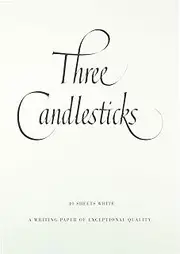 Three Candlesticks Luxury Writing Paper, 1 Pad, 40 Sheets, A4 - White