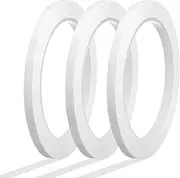 uxcell Whiteboard Tape 6mm x 66m Pinstripe Graphic Chart Line Grid Marking Tapes for Classroom Office Dry Erase Board Art, White, Pack of 3