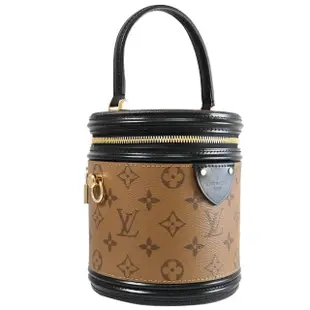 【Louis Vuitton 路易威登】LV M43986 CANNES 經典花紋拼手提接復古包圓筒包兩用包(現貨)