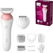 [Philips] Lady Shaver Series 6000 (AU Version), Single Foil Shaver - Wet & Dry, Cordless - White/Pink - BRL146/00