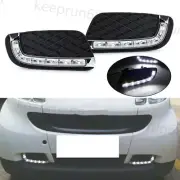 Pair LED DRL Daytime Running Lights Driving Fog Lamp For Smart Fortwo 2008-2011 (for: Smart)