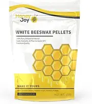 HONEY JOY White Beeswax Pellets 250g - 100% Pure from an Australian Brand, Cleaned to Highest Grade, No Dust or Bits. Ideal for Candles, Cooking, Crafts, Soap, Cosmetics, Pharma