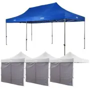 Adventure Kings Portable Gazebo 6mx3m + 3x Gazebo Side Wall 3mx3m Waterproof