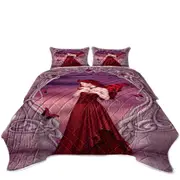 Butterflies and Red Garnet Butterfly Girl Coverlet
