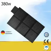 380W 12V Folding Solar Panel Blanket Mono Mat Caravan Camping Charging Battery