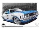 Bathurst Legends 1973 FORD XA FALCON GT ALAN MOFFAT / GEOGHEGAN A1 STRETCHED CAN