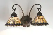 Meyda Tiffany 18526 Jeweled Peacock 18"W 2 Light Double Sconce - MultiColor