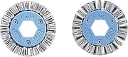 Carl 15052 Bidex 1 Deckle/1 Victorian Blade Set for Personal/Professional Rotary Trimmers - Blue
