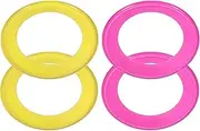 uxcell Flying Rings, 4 Pack PP Plastic Flying Discs for Sports Outdoor Playing Game Beach Pool Camping Activities, 2 Color