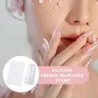 Clear Silicone Nail Art Stamping Tool Plate Stamper French Best Stamp A4K7 P5Z7