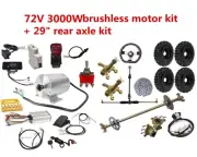 72V 3000W Brushless Motor kits + 740mm Rear Axle Kit Electric E-BIKE Go kart ATV