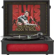 X Elvis Bluetooth Protable Record Player 3-Speed Blue...- Elvis Presley '68