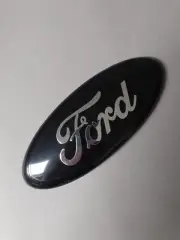 Ford 175mm X 70mm Black With Silver Logo Badge High Quality