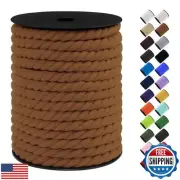 LEREATI Cotton Macrame Cord 10mm x 75ft, Thick Macrame Rope Colored Craft Rop