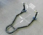 Motorcycle Rear Stand Steel Paddock Lift Adjustable Swing Arm Support 200kg