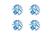 4x Maxwell and Williams Blue Coral Ceramic Round Coaster 10cm - Sea Life