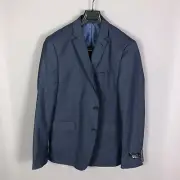Original Penguin Navy Comfort Stretch Notch Lapel Wool Blend Suit Jacket SZ 42L